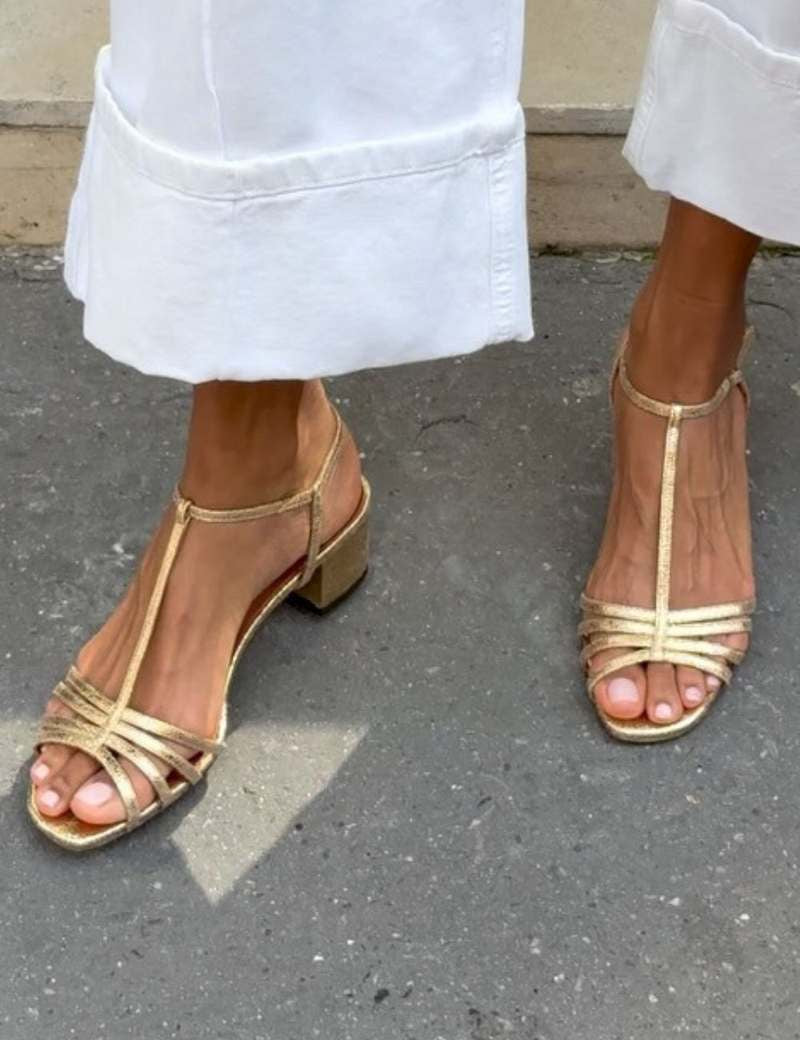 Allegra | Golden Sandals Everyday Elegance
