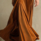 ELOWENNA | ELEGANT BUTTON-FRONT COLLAR DRESS WITH 7/8 SLEEVE