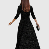 VESPERA | GRACEFUL FLORAL MIDI DRESS