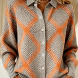 CHRISTELLE™ - CHECKED BLOUSE MADE FROM WARM, SOFT HOODIE MATERIAL