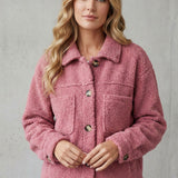 Floretta – Textured fleece style – Button-up jacket