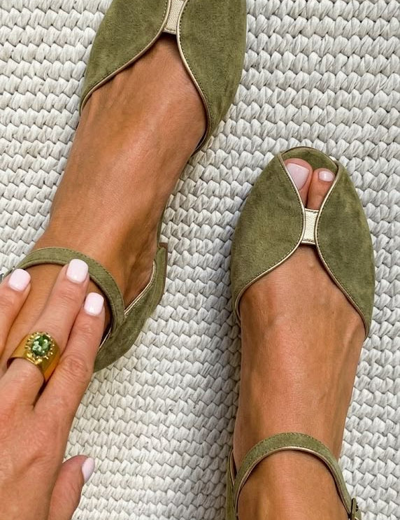 Olivia | Elegant Sage Sandals