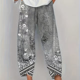 BRIELLE | BOTANICAL WIDE-LEG TROUSERS