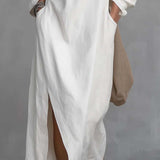 Loose-fitting One Shoulder Midi Dress
