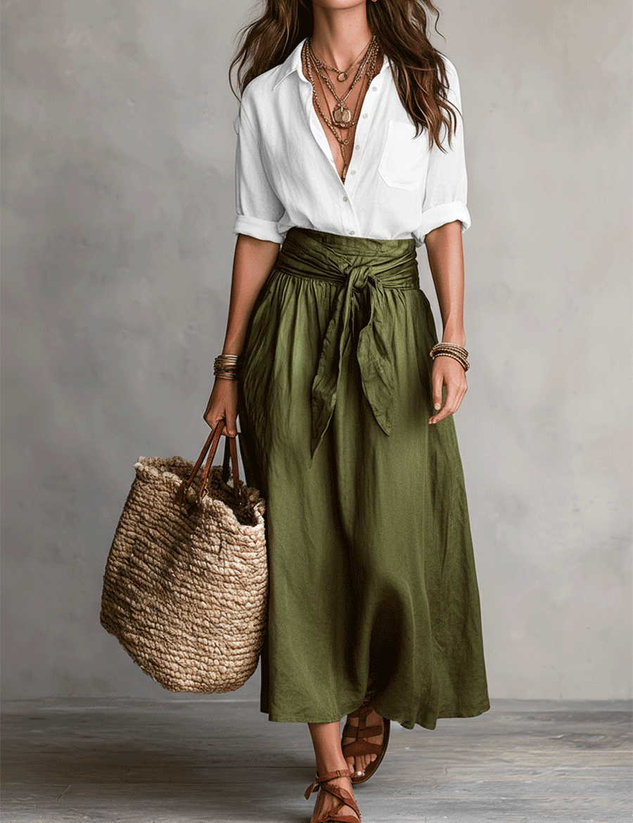 Effortless Elegance Boho Skirt Set