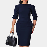 CLAUDINE BLOOM | REFINED RUFFLE MIDI DRESS