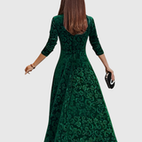 VESPERA | GRACEFUL FLORAL MIDI DRESS