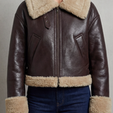 Albinette – Double-sided fleece – Cropped aviator jacket