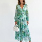 Althea | Long Sleeve Floral Maxi Dress