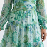 Althea | Long Sleeve Floral Maxi Dress