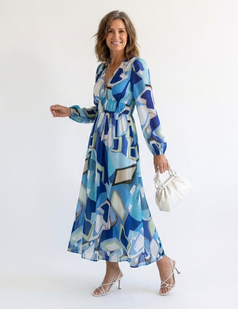 Althea | Long Sleeve Floral Maxi Dress