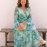 Althea | Long Sleeve Floral Maxi Dress