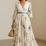 Paz™ | Timeless Floral Pleated Maxi Dress