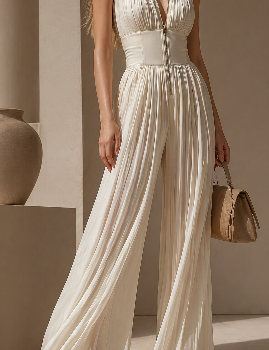 Caelia – Villa Pleated Jumpsuit