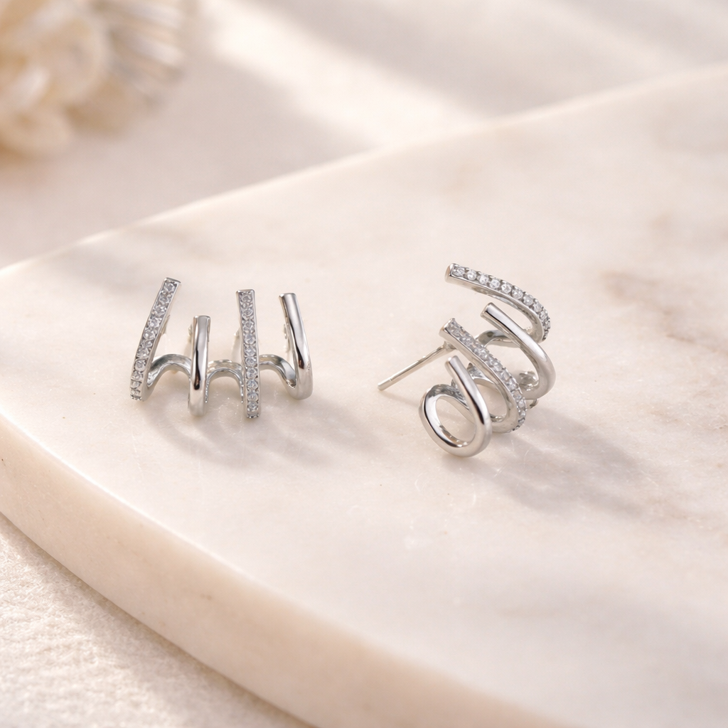 Zabby - Spiral Ear Cuff Earrings