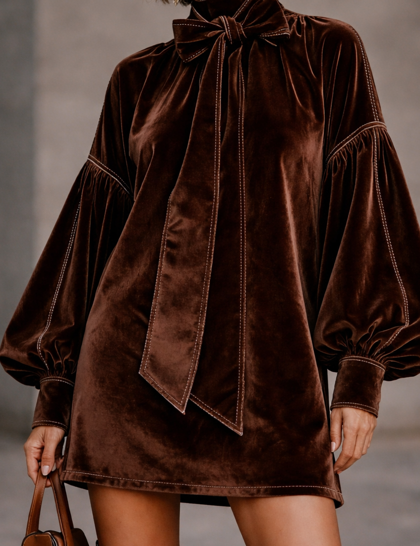 Octavia™ | Elegant Velvet Mini Dress