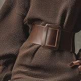 Clara | Short Knit Dress with Matching Belt