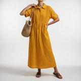 Lysandra™ — Long Cotton Shirt Dress