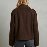 Élise – Double-breasted French Woolen Jacket – Cropped City Coat