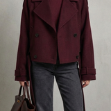 Élise – Double-breasted French Woolen Jacket – Cropped City Coat