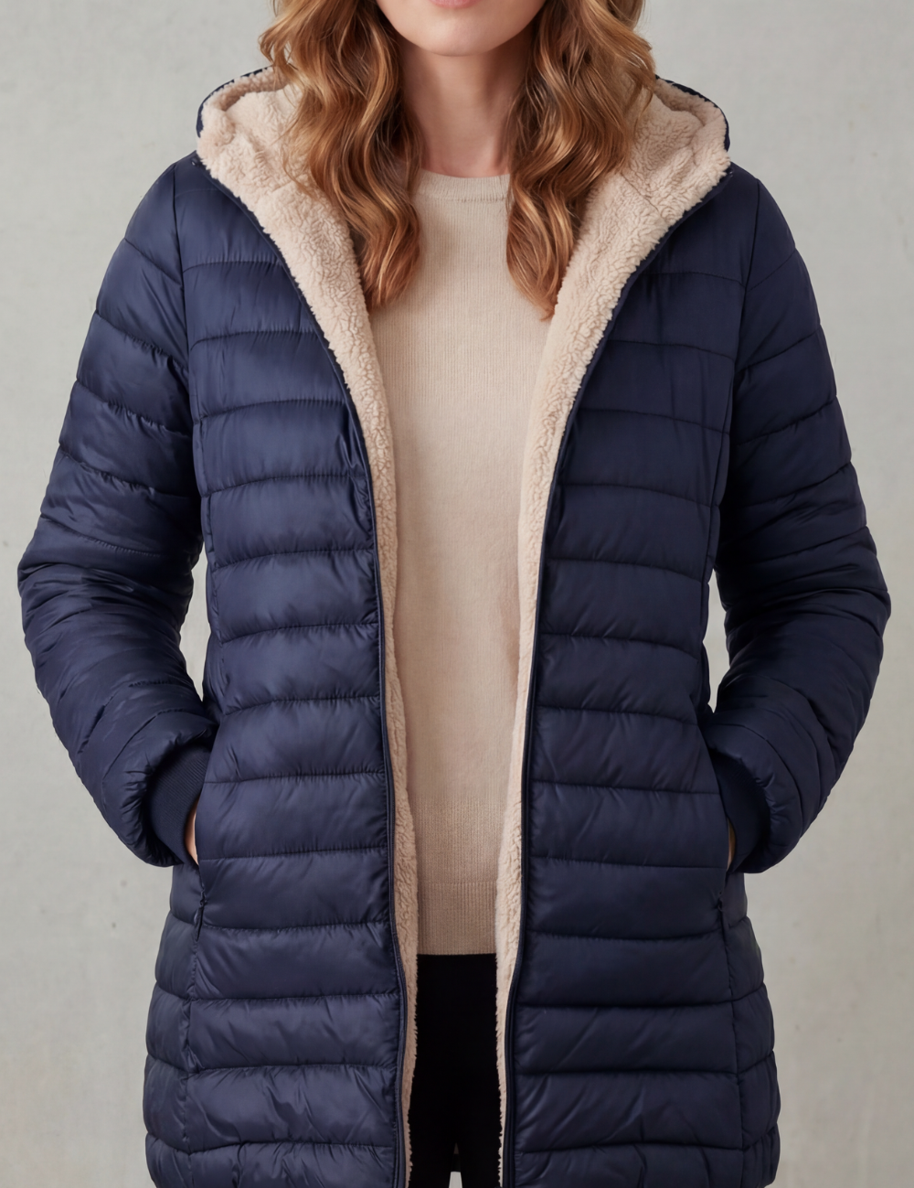 Ellavue – Sherpa lined comfort – Hooded puffer jacket