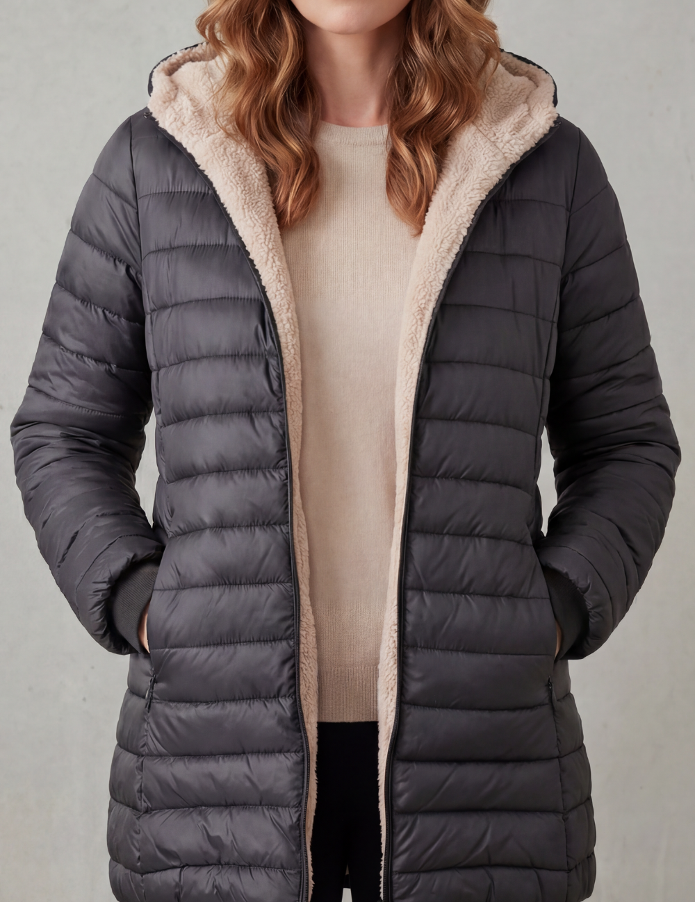 Ellavue – Sherpa lined comfort – Hooded puffer jacket