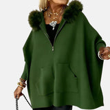 ARABELLE | CASUAL HOODED COAT WITH FUR COLLAR