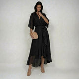 MARTA | V-Neck Chiffon Dress