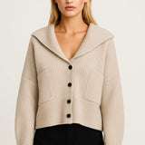 ELANORA | DEEP V-NECK KNIT CARDIGAN