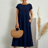 Gabrielle™ — Flowing Midi Dress with Timeless Elegance