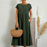 Gabrielle™ — Flowing Midi Dress with Timeless Elegance