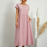 Gabrielle™ — Flowing Midi Dress with Timeless Elegance