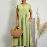 Gabrielle™ — Flowing Midi Dress with Timeless Elegance