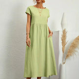 Gabrielle™ — Flowing Midi Dress with Timeless Elegance