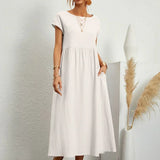 Gabrielle™ — Flowing Midi Dress with Timeless Elegance