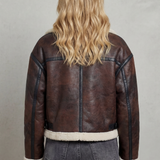 Mirevola – Shearling trim – Cropped aviator jacket