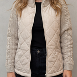 Norcetta – Textured knit detail – Quilted puffer jacket