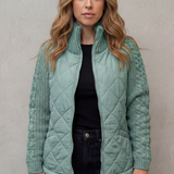 Norcetta – Textured knit detail – Quilted puffer jacket