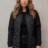 Norcetta – Textured knit detail – Quilted puffer jacket
