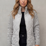 Norcetta – Textured knit detail – Quilted puffer jacket