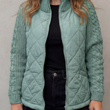 Norcetta – Textured knit detail – Quilted puffer jacket