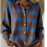 LIZZA™ - SOFT HOODIE BLOUSE WITH CHECK PATTERN