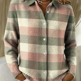NOELIA™ - CHECKERED HOODIE BLOUSE