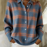 MIRELLA™ - SOFT HOODIE BLOUSE WITH CHECK PATTERN