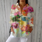 Ines | Watercolour Floral Blouse