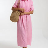 Lysandra™ — Long Cotton Shirt Dress