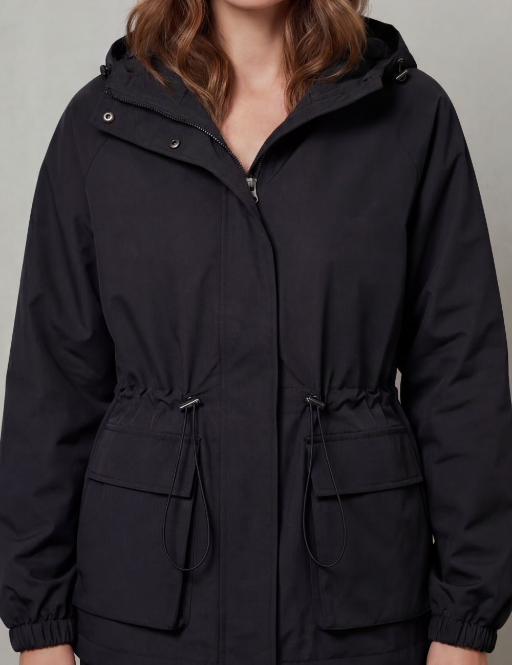 Ravelle – Utility style – Drawstring waterproof jacket