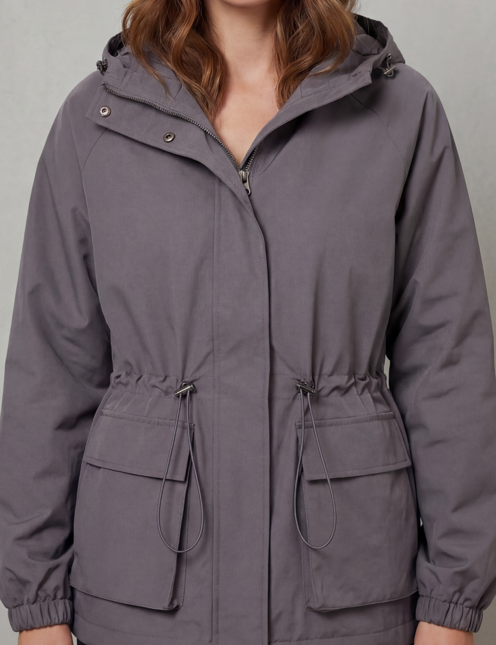 Ravelle – Utility style – Drawstring waterproof jacket