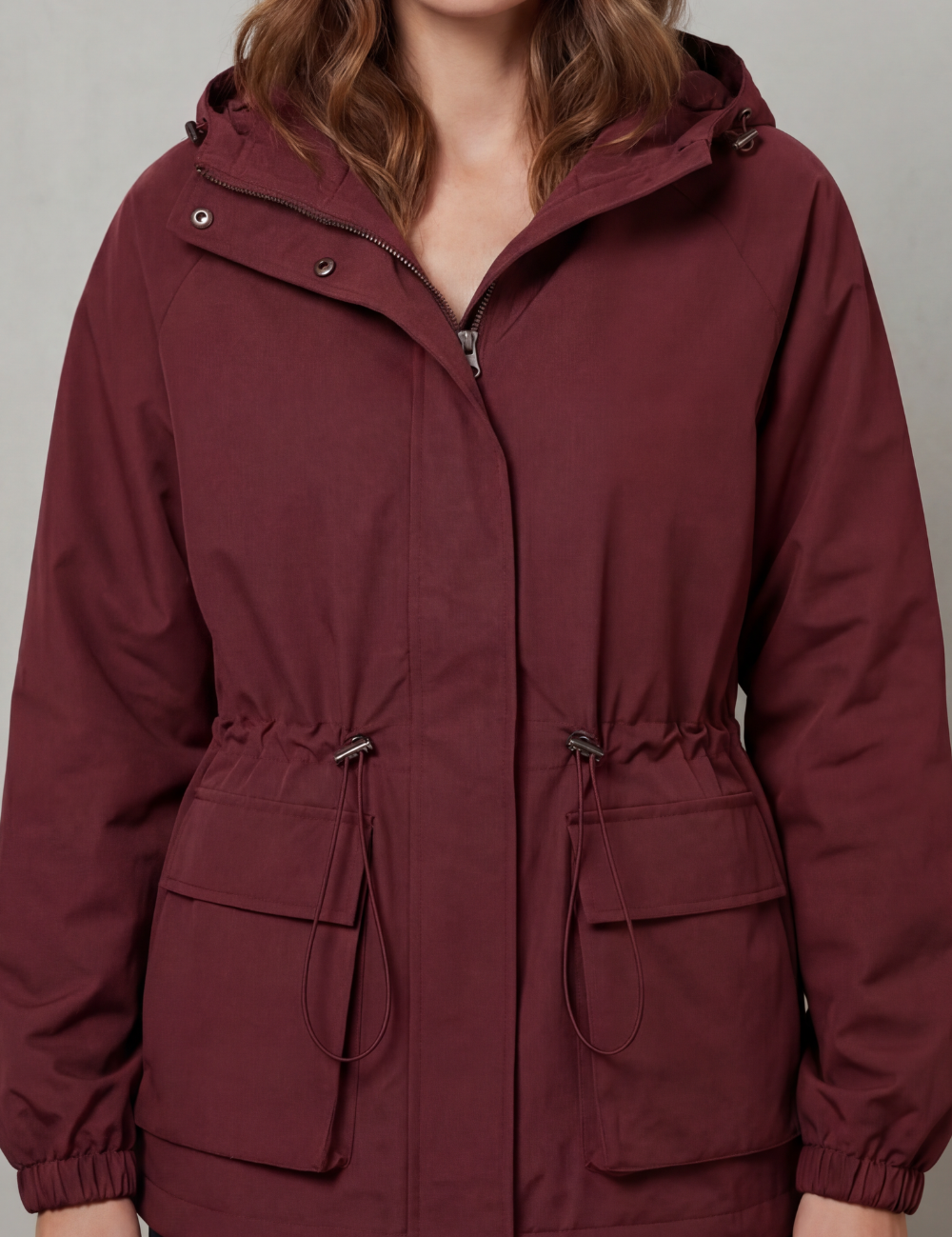 Ravelle – Utility style – Drawstring waterproof jacket
