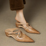 Aluna Genuine Leather Mules